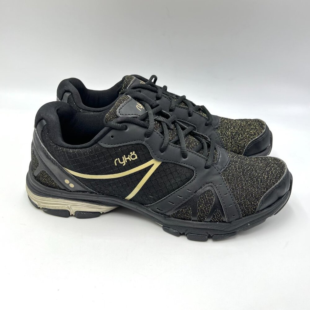 Ryka Womens Size 8‎ Vida RZX Black Gold Trainers Sneakers Shoes